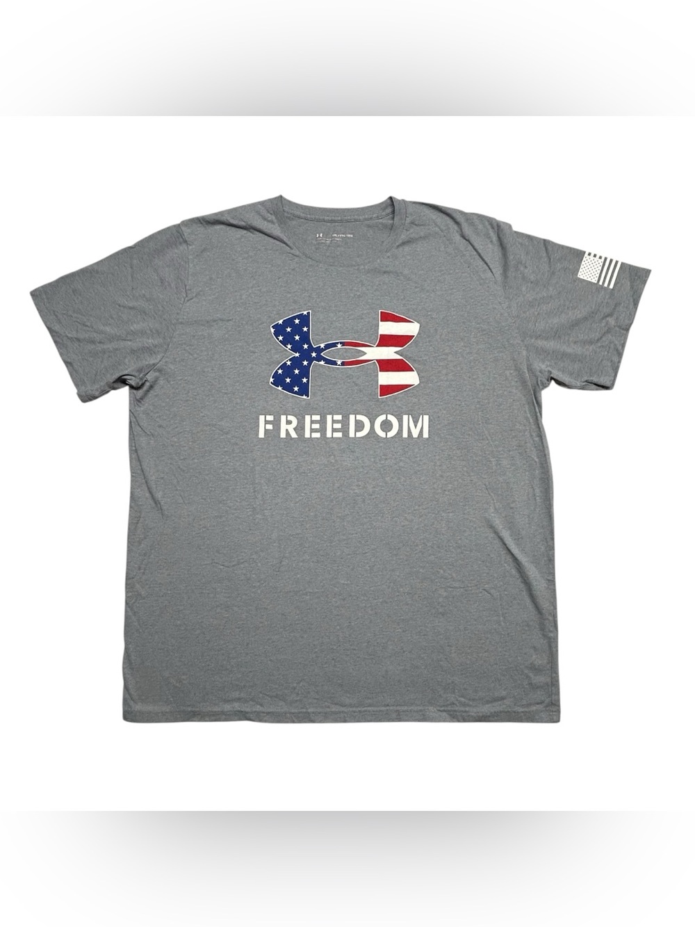 Under Armour Freedom Mens Size XXL Shirt Activewear American Gym Running USA
